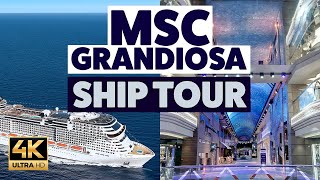 MSC Grandiosa Cruise Ship Tour in 4k UHD [upl. by Jerroll]