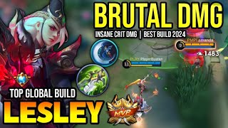 LESLEY BEST BUILD 2024  TOP GLOBAL LESLEY GAMEPLAY  MOBILE LEGENDS✓ [upl. by Anelak145]