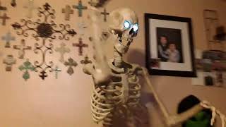 my spirit Halloween animatronics inside of my house  my face reveal😃😃😃😃😎😎 [upl. by Ahilam]