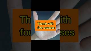 How many creases does your thumb have palmanalysis shortvideo palmlines [upl. by Eednar]