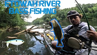 Etowah river bass fishing [upl. by Schreiber323]