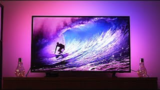 Philips Ambilight TV Review amp Demo  Amazing Immersive Colors [upl. by Ydaf988]