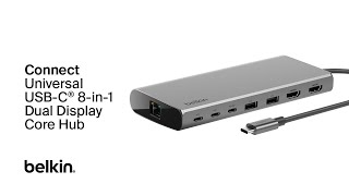 Belkin Connect Universal USBC 8in1 Dual Display Core Hub [upl. by Barty]