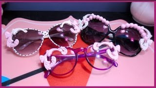 DIY Quirky Embellished Sunglasses Moo Piyasombatkul Inspired ♡ [upl. by Delamare]