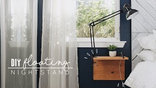 DIY 10 Floating Nightstand [upl. by Motteo818]