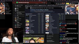 Asmongold checks most played games on Steam [upl. by Ykcim]