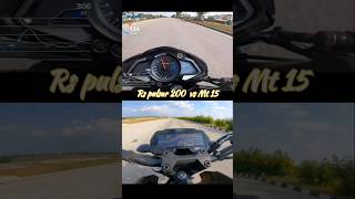 Ns 200 vs mt15  drag race  top speed  mt15 vs ns pulsar 200  shorts bike [upl. by Ylrevaw]