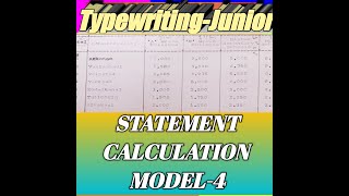 TypewritingJunior📄Statement CalculationModel 4 [upl. by Cynde981]