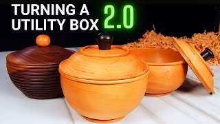 Turning a Utility Box 20 Woodturning Project HowTo [upl. by Shetrit933]