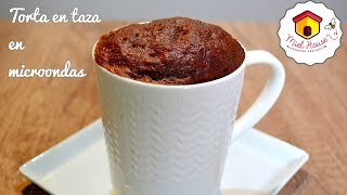 En microondas TORTA en taza EN MINUTOS [upl. by Nojad]