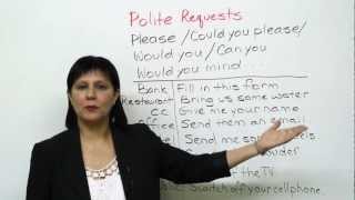 Conversational English  How to make polite requests [upl. by Yrdnal89]