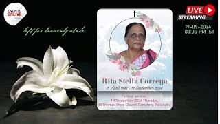 Rita Stella Correya  Palluruthy  Kochi  Funeral service Live streaming [upl. by Bari]