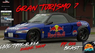 Gran Turismo 7 PP600 beast with Honda Beat K24 engine Swap [upl. by Anastas]