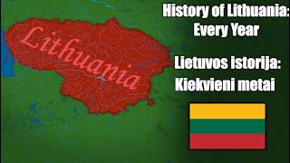 History of Lithuania Every Year 4K [upl. by Atsyrt]