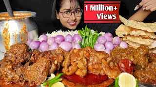 Eating Chicken Liver Curry Spicy Bihari Chicken Skin Curry  Big Bites  Asmr Eating  Mukbang [upl. by Enileuqaj]