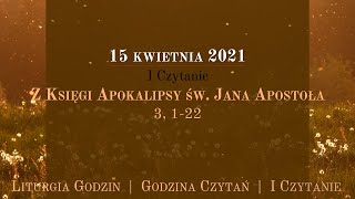 GodzinaCzytań  I Czytanie  15 kwietnia 2021 [upl. by Neehsar]