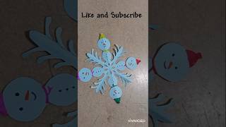 How to make Diy snowflake snowman ⛄shorts youtubeshorts papercrafts snowflakes ytshorts [upl. by Hajan]