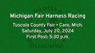 Michigan Fair Harness Racing  Caro  July 20 2024 [upl. by Accber]