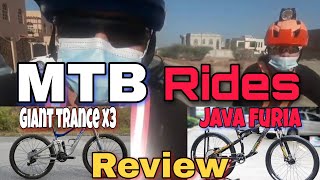 MTB Rides Giant Trance x3 and Java Furia Quick Review [upl. by Eden29]