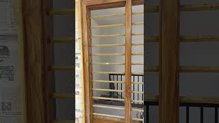 Window frame wood grain interiordesign viralvideo [upl. by Ebbarta]