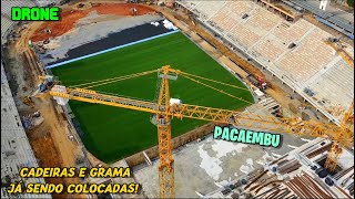 Saindo do forno Drone mostra os avanços nas obras no Estádio do Pacaembu  São Paulo [upl. by Mharba]