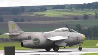 SAAB J29 Tunnan displays at the Leuchars Airshow 2010 [upl. by Prima522]