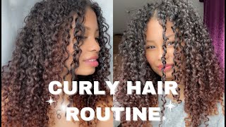 MY 3B CURLY HAIR ROUTINE 🤍✨  how to wash style fave products and curly hair methode [upl. by Simone654]