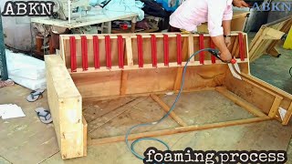 foaming process sofa combed three fold step by step tutorial [upl. by Rosabelle]