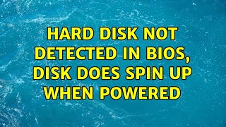 Hard disk not detected in BIOS disk does spin up when powered 2 Solutions [upl. by Jaret607]