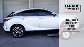 Loading a 20232025 Lexus RX350FWD only Onto a UHaul Tow Dolly [upl. by Ocir656]