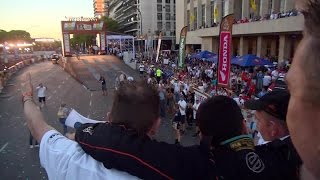 De Rooy viert derde plek Dakar Rally in de straten van Buenos Aires [upl. by Etnelav]