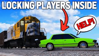 TROLLING PLAYERS WITH A TRAIN IN GTA RP [upl. by Ytinirt]