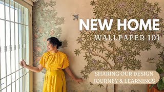 First Peek Into Our New Home  How To Choose Wallpaper For Your Bedroom LifencolorsDesigns [upl. by Anavi]