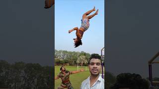 Kitni height hogi gymnast acrobatics action acrobat stunt viralshorts jmjahid07 [upl. by Standice657]