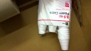 Styrofoam cup dispenser [upl. by Ahsiemac389]