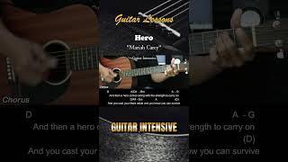 Hero  Mariah Carey  EASY Guitar Tutorial with Chords  Lyrics  Guitar Lessons guitarchords [upl. by Bakemeier962]