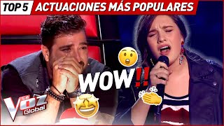 Las ACTUACIONES MÁS POPULARES de La Voz [upl. by Nanreit813]