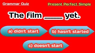 Present Perfect Simple Quiz  Grammar test [upl. by Ecadnak204]