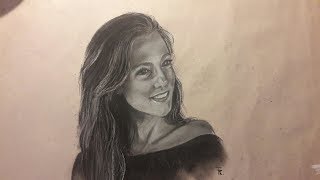 Black and white portrait drawing [upl. by Buhler680]