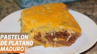 Pastelon de Platano Maduro  receta Dominicana Ros Emely [upl. by Bracci]