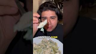 Spinach ravioli with Alfredo sauce and chicken foodie review shorts [upl. by Hynes]