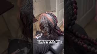 braids hairstyles haircare naturalhair knotlessbraids stitchbraids how to braid thin hair [upl. by Aissej106]