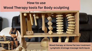 How to use Wood therapy tools  Wood therapy for Fat loss bloating At home body sculpting [upl. by Anyzratak310]