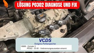 P0302 Zylinder 2 Fehlzündung erkannt VW  12 6V 3 Zylinder  VCDS Diagnose  Lösung [upl. by Nosrac]