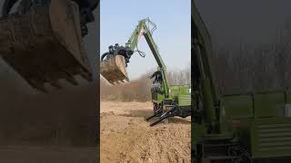 EXCAVATOR DIGGING SHORT DIGGING WITH THE TRUCK AUTOMOBILE JCB EXCAVATOR [upl. by Lanny877]