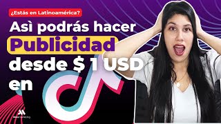 🤯 ¿Cómo hacer publicidad en Tiktok con  1 USD ▶️ Promociona tus videos desde el móvil 📲 [upl. by Enrika]