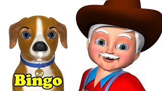 Bingo Nursery Rhyme  3D Animation Rhymes amp Bingo Dog Songs for Children [upl. by Urissa]