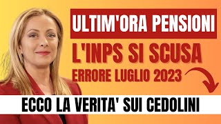 🚨❌ Pensioni ecco la verità sul cedolino di luglio INPS SI SCUSA [upl. by Kalila560]