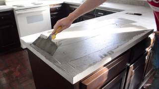 Spreading Ardex Feather Finish on Our Kitchen Counters [upl. by Giffard689]