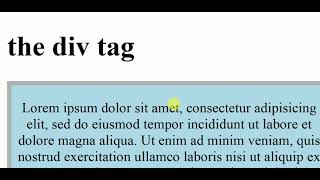 The HTML div tag  coding htmltags html html5 htmltutorial [upl. by Heyman]